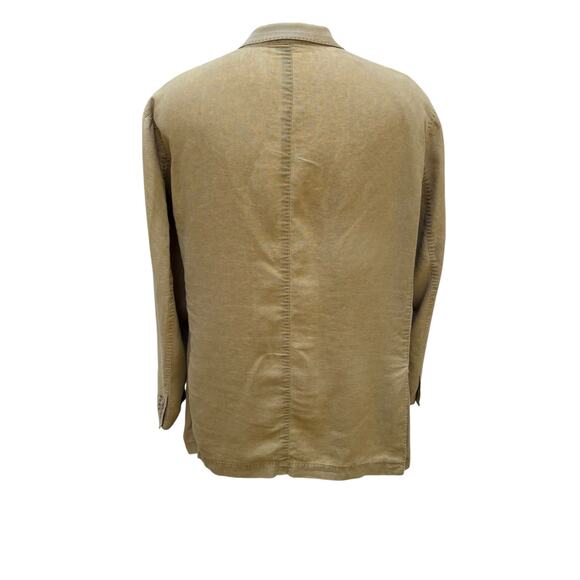 Johnston & Murphy Linen Blend Jacket Sz XL Beige Lightweight 3 Button Casual - Picture 4 of 12
